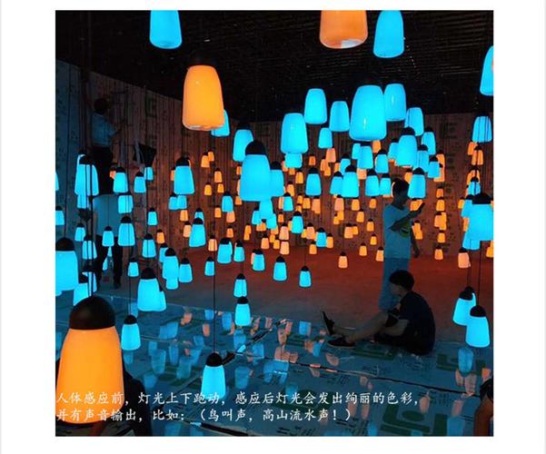 led森林呼吸灯人体感应呼吸灯镜花宫灯呼吸森林灯模仿鸟叫音乐灯