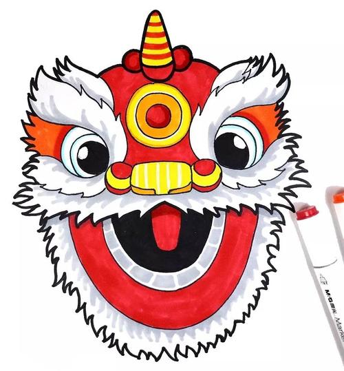 博星美术组—设计一张舞狮邮票