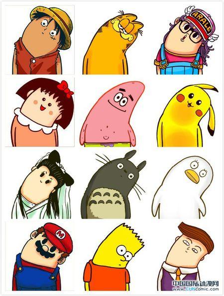 动漫歪头恶搞头像