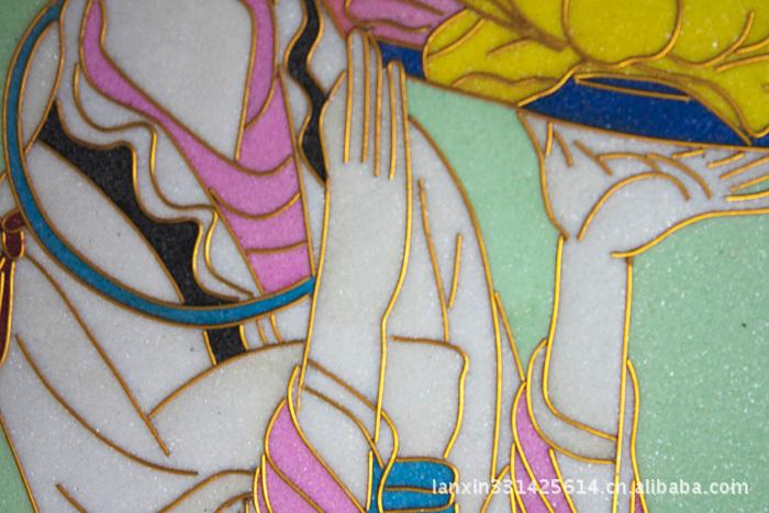 热卖高品质产品 工艺画铜丝沙画(牡丹仙子)