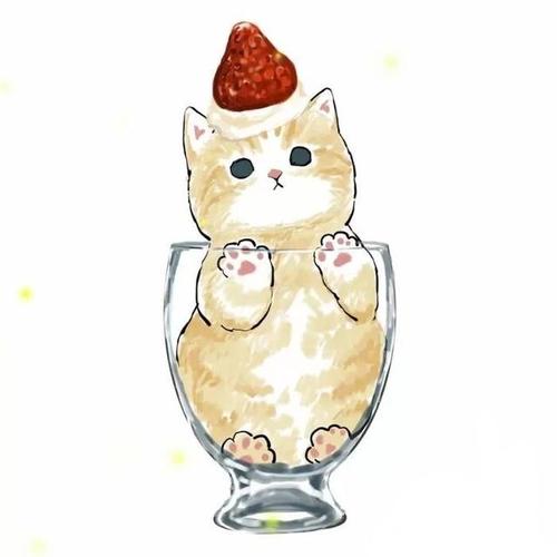 卡通头像:这么可爱的小猫,你被萌化了吗?