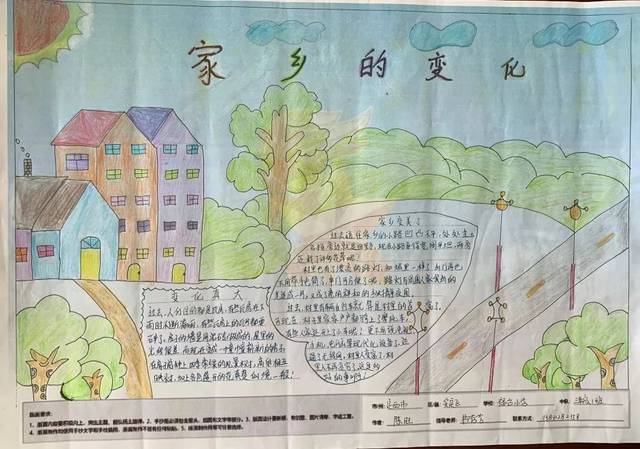 我眼中的家乡变化"少年儿童手抄报优秀作品展