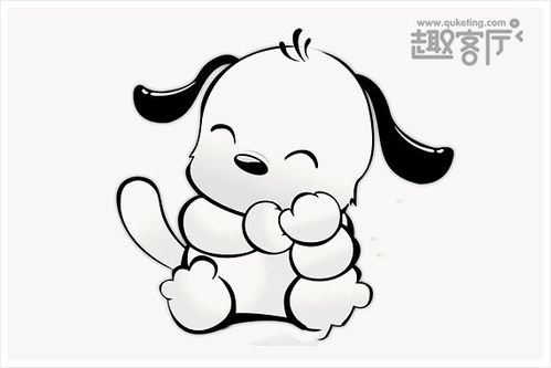 可爱狗狗简笔画图片大全 简单的儿童动物简笔画