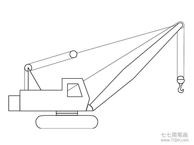 吊车简笔画