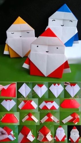 折纸diy 手工 圣诞老人*罒▽罒*