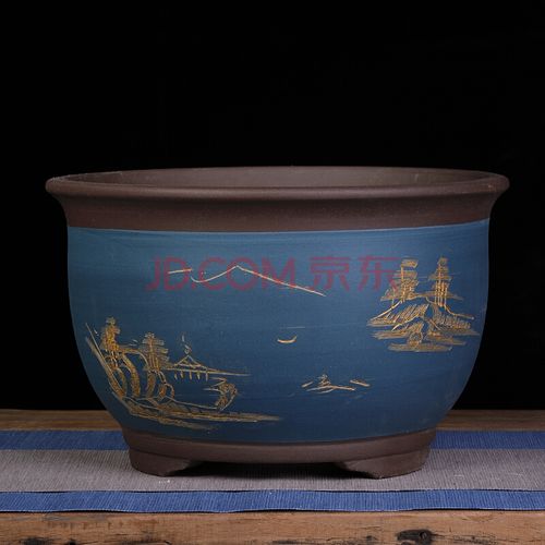 大花盆陶瓷盆室外大大号特大种树玉树紫砂陶瓷花盆 t001特大号 尺寸