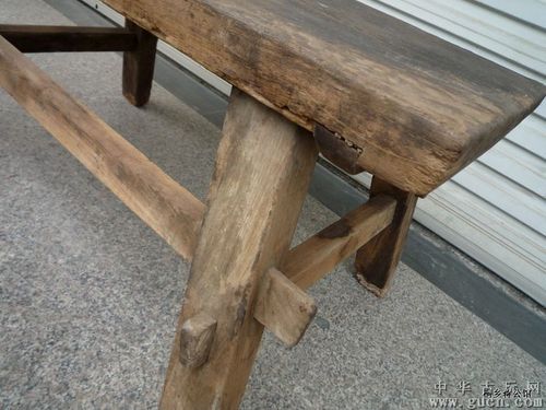 少见的榉木杀猪凳榉木厚板沉重老家具旧家具古董木艺花盆底座