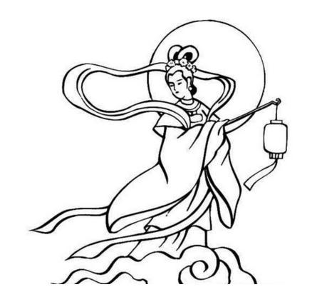 嫦娥姐姐简笔画嫦娥奔月简笔画
