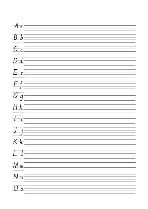 英文字母四线三格练习纸