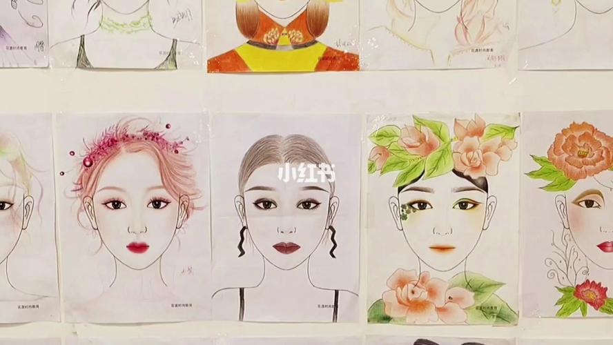 美人图纸妆_绘画_文化_绘画