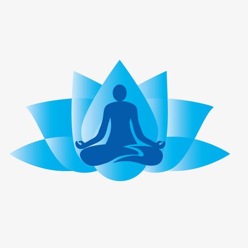 创意莲花中的瑜伽女人