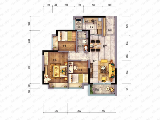 碧桂园·铂悦府dyjy90户型户型图