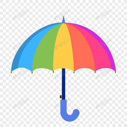 免抠元素 手绘/卡通元素 卡通边框 彩虹伞.