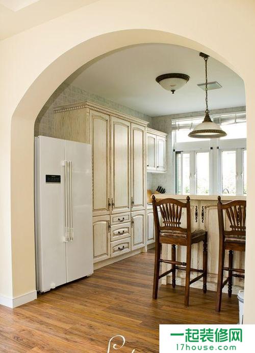 美式别墅厨房拱形门图片效果图#762329517