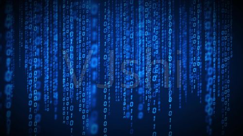 【原创】黑客帝国数字雨信息流下落科技背景