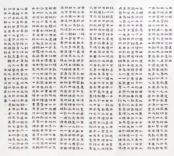 名家欣赏|张家益隶书《三字经》六尺六条屏