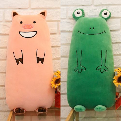 女生宿舍床上夹腿超软毛绒玩具抱睡公仔玩偶枕头男生 抹茶蛙 布丁猪
