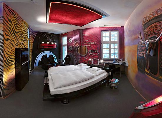 德国v8汽车主题酒店空间创意设计