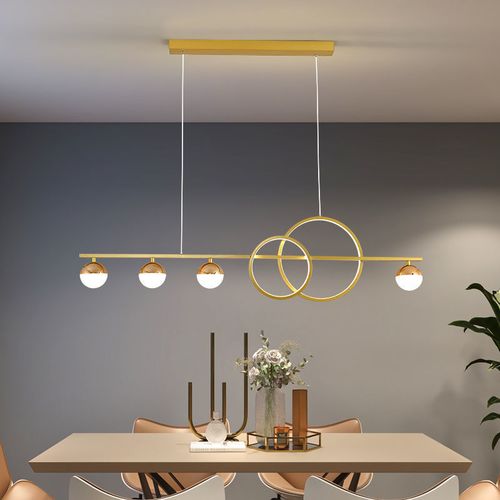 新款餐厅吊灯北欧现代简约餐厅灯吧台灯长条饭厅灯餐