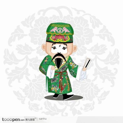 丑角京剧人物矢量素材