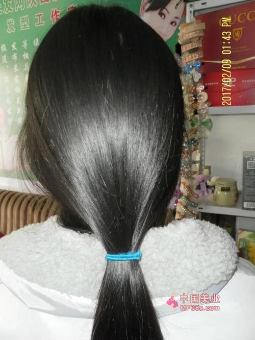 元宵节剪下17岁女生柔顺精品长发-赵老师193#(5)
