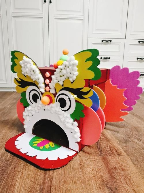 学校手工,旧纸箱改造——舞狮狮头_手工制作_舞狮_农夫山泉怎么样_我