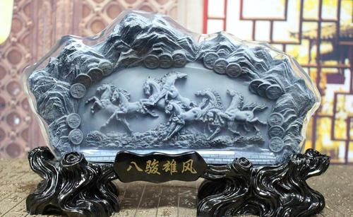 水晶浮雕摆件 一帆风顺摆件 家居装饰工艺品商务礼品四海亨