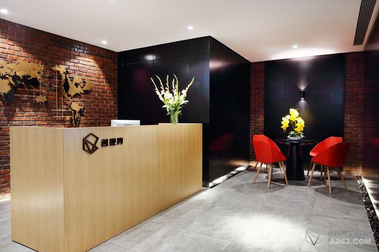 创视界办公空间装饰设计之前台设计
