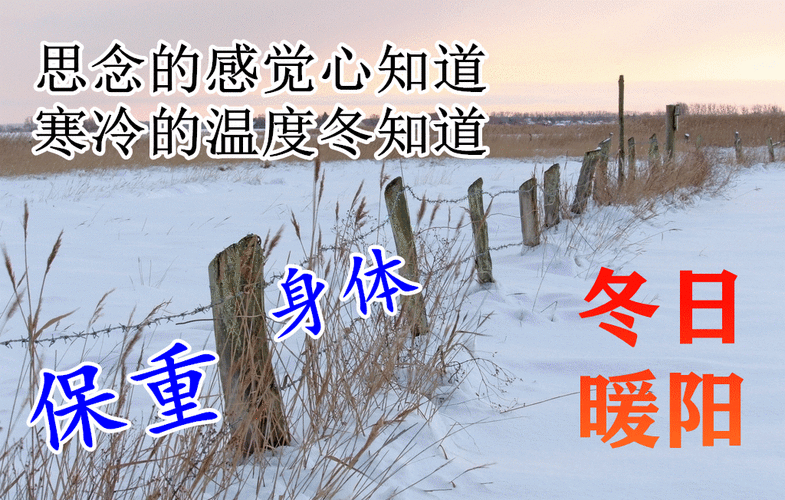8张最新漂亮冬日雪景早上好动画表情图片好看的冬日风景早安问候祝福