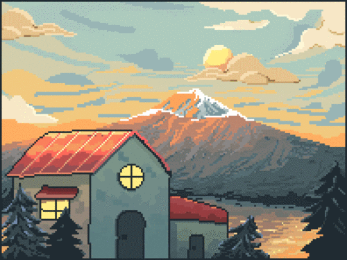 风景像素画广州 |                         