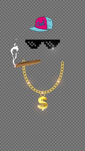 竖版恶搞大金链子墨镜雪茄土豪闪亮登场_视频素材包