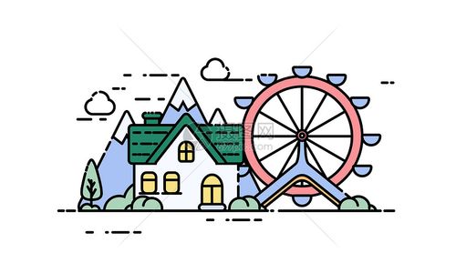 mbe建筑插画图片下载-正版图片400123785-摄图网