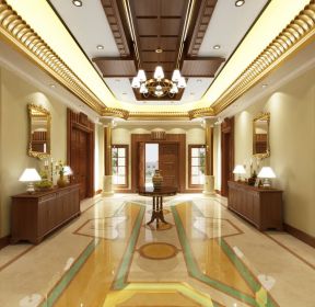 高级别墅过道走廊吊顶设计效果图-每日推荐