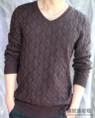 帅气男士毛衣编织花样图解,有织法说明