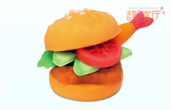 用彩泥捏汉堡包图片用橡皮泥做汉堡