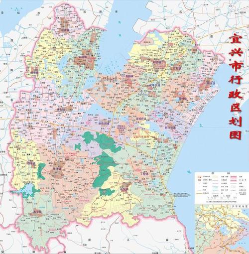 江苏省宜兴市地图 宜兴地图 2014年版本