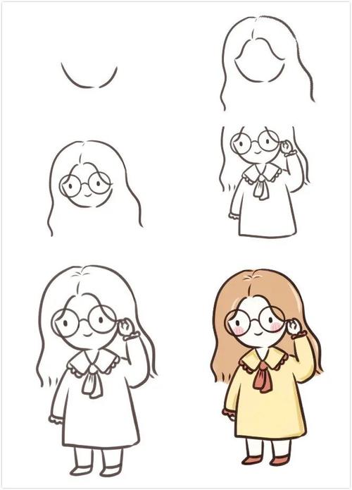 戴眼镜的小姑娘