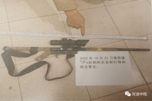 潘某自制的以压缩气体击发枪支