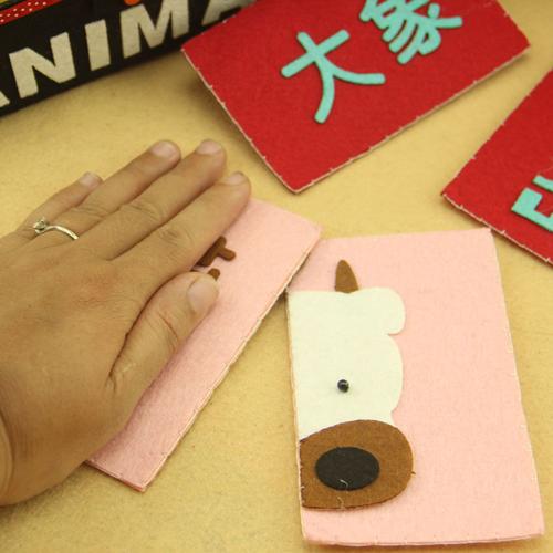 免裁剪不织布手工diy材料包幼儿启蒙玩具动物拼图卡牌