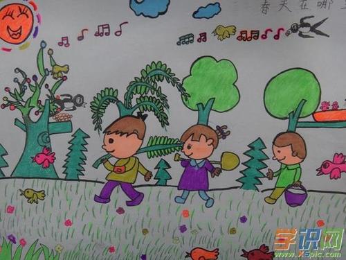 幼儿园小班绘画春天