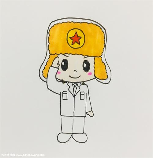 雷锋怎么画3年级画的