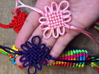 中国结基本编法,diy三道盘长结的方法