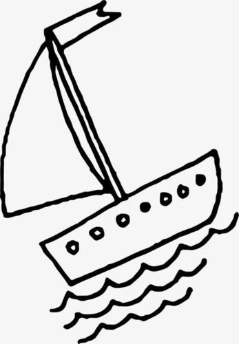 简笔画猜成语有船帆