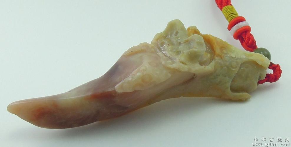 寿山石把件鸡腿手工雕刻