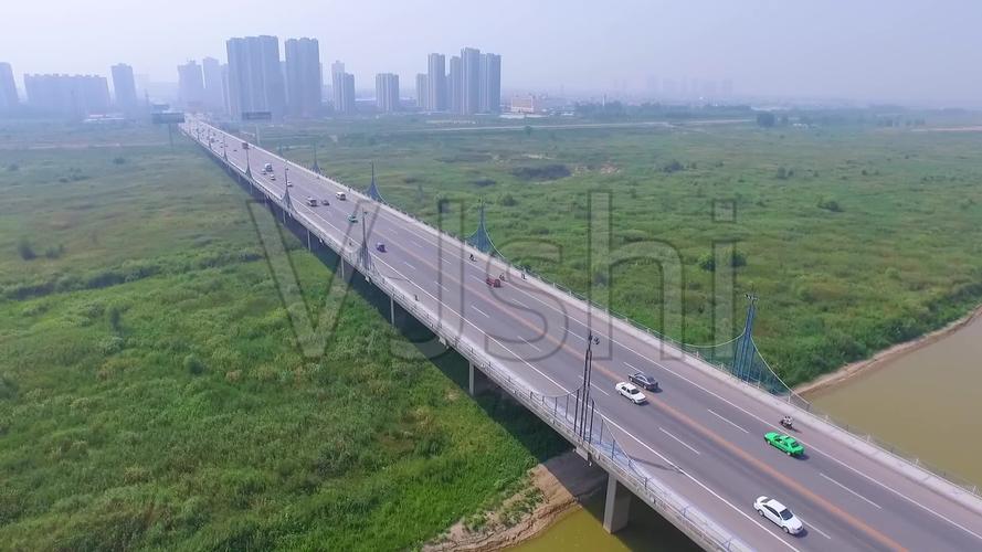 咸阳三号桥渭河桥梁城市湿地河流湖泊_1920x1080_高清