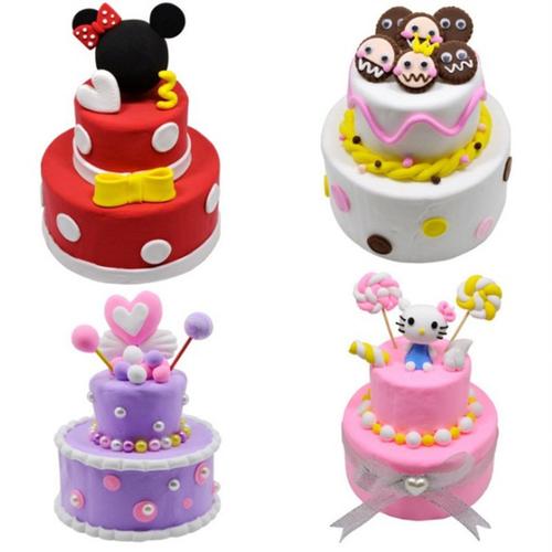 益智玩具材料包 彩泥粘土奶油仿真蛋糕套装 diy 儿童手工创意