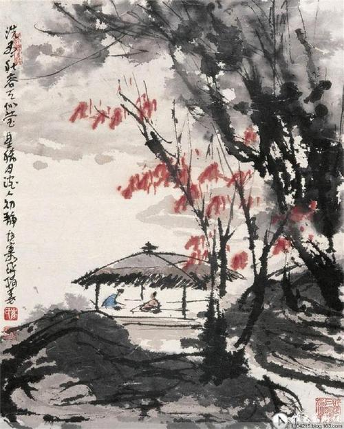 当代著名艺术家美籍华人崔如琢精品山水画作品欣赏