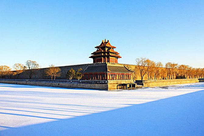 冬天故宫角楼
