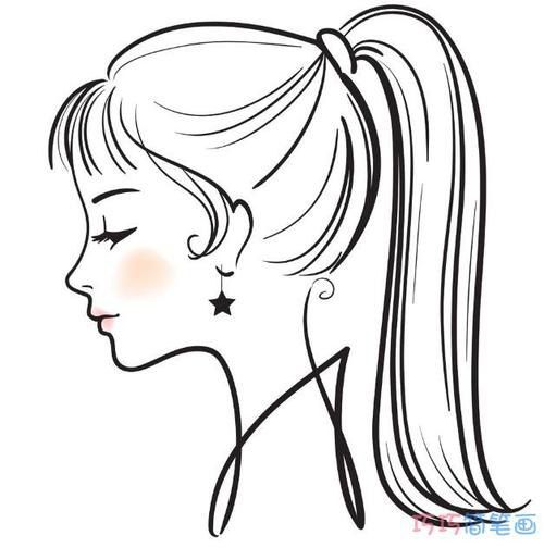 侧面简笔画教程