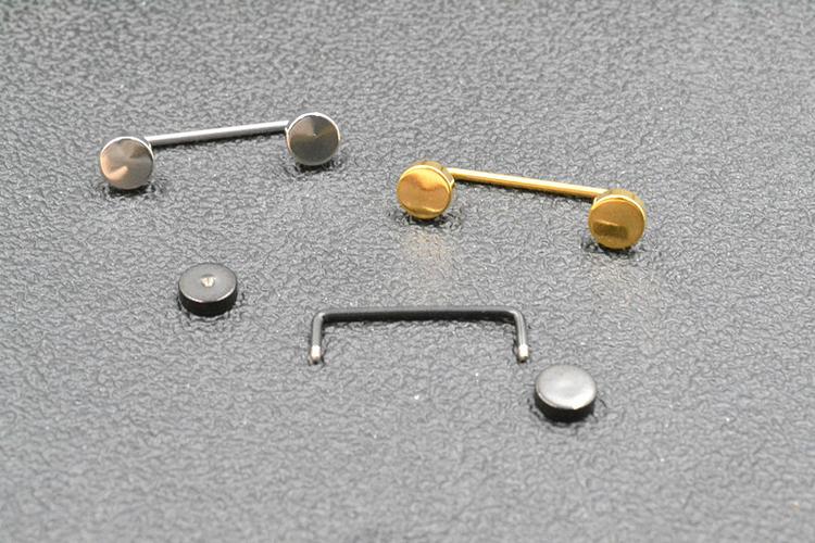 u型环表皮钉锁骨钉不锈钢人体穿刺饰品bodyjewelry平头直角钉埋钉